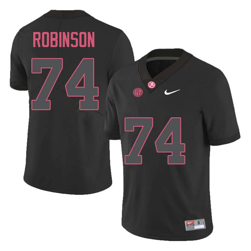 Men #74 Cam Robinson Alabama Crimson Tide College Football Jerseys Sale-Black - Click Image to Close